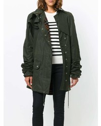 Женская темно-зеленая парка от Saint Laurent