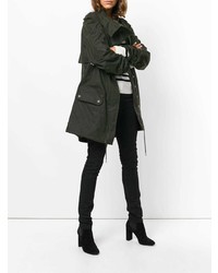 Женская темно-зеленая парка от Saint Laurent