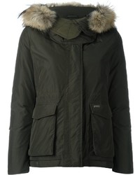 Женская темно-зеленая парка от Woolrich