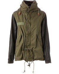 Женская темно-зеленая парка