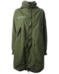 Женская темно-зеленая парка