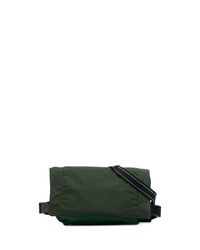 Мужская темно-зеленая поясная сумка из плотной ткани от Bottega Veneta