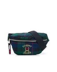 Мужская темно-зеленая поясная сумка от Tommy Jeans