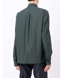 Мужская темно-зеленая рубашка с длинным рукавом от Dolce & Gabbana