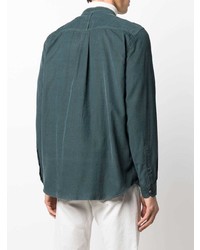 Мужская темно-зеленая рубашка с длинным рукавом от Closed