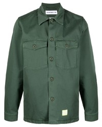 Мужская темно-зеленая рубашка с длинным рукавом от Department 5