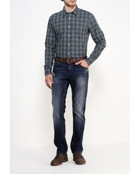 Мужская темно-зеленая рубашка с длинным рукавом от Dockers