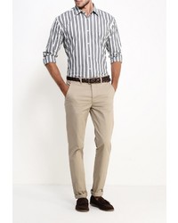 Мужская темно-зеленая рубашка с длинным рукавом от GREG