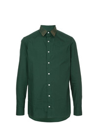 Мужская темно-зеленая рубашка с длинным рукавом от Kolor