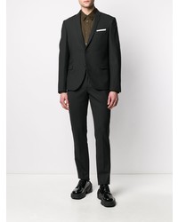 Мужская темно-зеленая рубашка с длинным рукавом от DSQUARED2