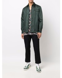 Мужская темно-зеленая рубашка с длинным рукавом от Aspesi