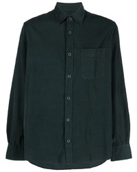 Мужская темно-зеленая рубашка с длинным рукавом от Peserico