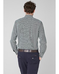 Мужская темно-зеленая рубашка с длинным рукавом от s.Oliver