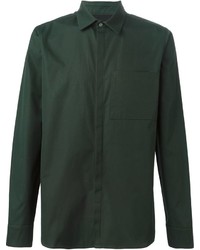 Мужская темно-зеленая рубашка с длинным рукавом от Tim Coppens