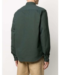 Мужская темно-зеленая рубашка с длинным рукавом от Carhartt WIP