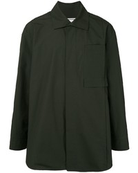 Мужская темно-зеленая рубашка с длинным рукавом от Wooyoungmi