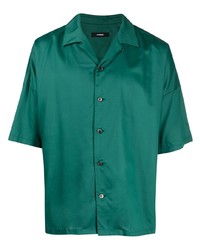Мужская темно-зеленая рубашка с коротким рукавом от Attachment
