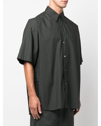 Мужская темно-зеленая рубашка с коротким рукавом от Studio Nicholson