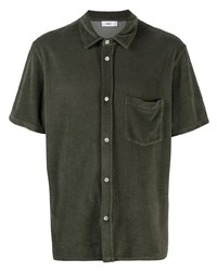 Мужская темно-зеленая рубашка с коротким рукавом от Closed