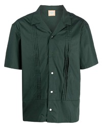 Мужская темно-зеленая рубашка с коротким рукавом от Drôle De Monsieur