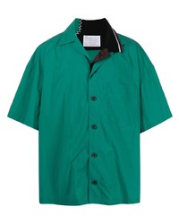 Мужская темно-зеленая рубашка с коротким рукавом от Kolor