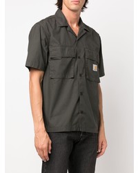 Мужская темно-зеленая рубашка с коротким рукавом от Carhartt WIP