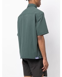 Мужская темно-зеленая рубашка с коротким рукавом от Chocoolate