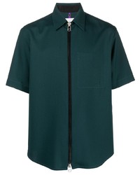Мужская темно-зеленая рубашка с коротким рукавом от Oamc