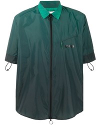 Мужская темно-зеленая рубашка с коротким рукавом от Off-White
