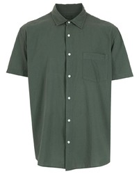 Мужская темно-зеленая рубашка с коротким рукавом от OSKLEN
