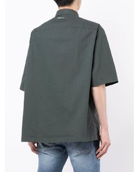 Мужская темно-зеленая рубашка с коротким рукавом от Armani Exchange