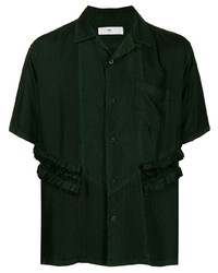 Мужская темно-зеленая рубашка с коротким рукавом от Toga