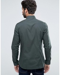 Мужская темно-зеленая рубашка от Farah