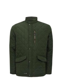 Темно-зеленая стеганая полевая куртка