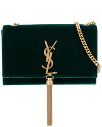 Женская темно-зеленая сумка от Saint Laurent