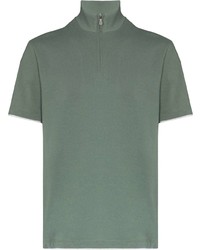 Мужская темно-зеленая футболка на пуговицах от Eleventy
