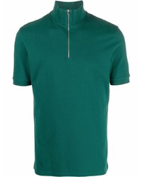 Мужская темно-зеленая футболка на пуговицах от Ron Dorff