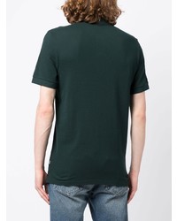 Мужская темно-зеленая футболка-поло с вышивкой от BOSS