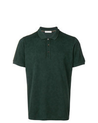 Темно-зеленая футболка-поло с "огурцами"