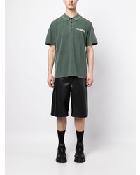 Мужская темно-зеленая футболка-поло с принтом от Karl Lagerfeld