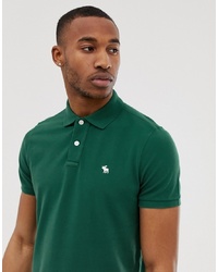 Мужская темно-зеленая футболка-поло от Abercrombie & Fitch