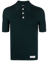 Мужская темно-зеленая футболка-поло от Balmain