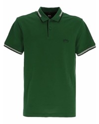 Мужская темно-зеленая футболка-поло от BOSS