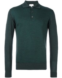 Мужская темно-зеленая футболка-поло от Brioni