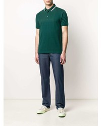 Мужская темно-зеленая футболка-поло от Kiton