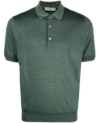 Мужская темно-зеленая футболка-поло от Canali
