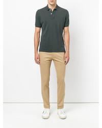 Мужская темно-зеленая футболка-поло от Eleventy