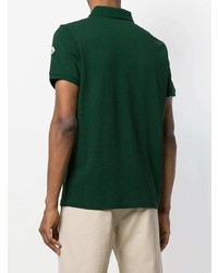 Мужская темно-зеленая футболка-поло от Moncler