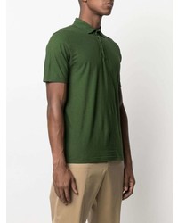 Мужская темно-зеленая футболка-поло от Drumohr