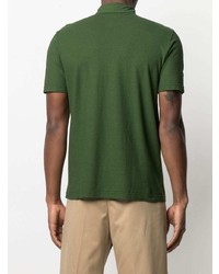 Мужская темно-зеленая футболка-поло от Drumohr